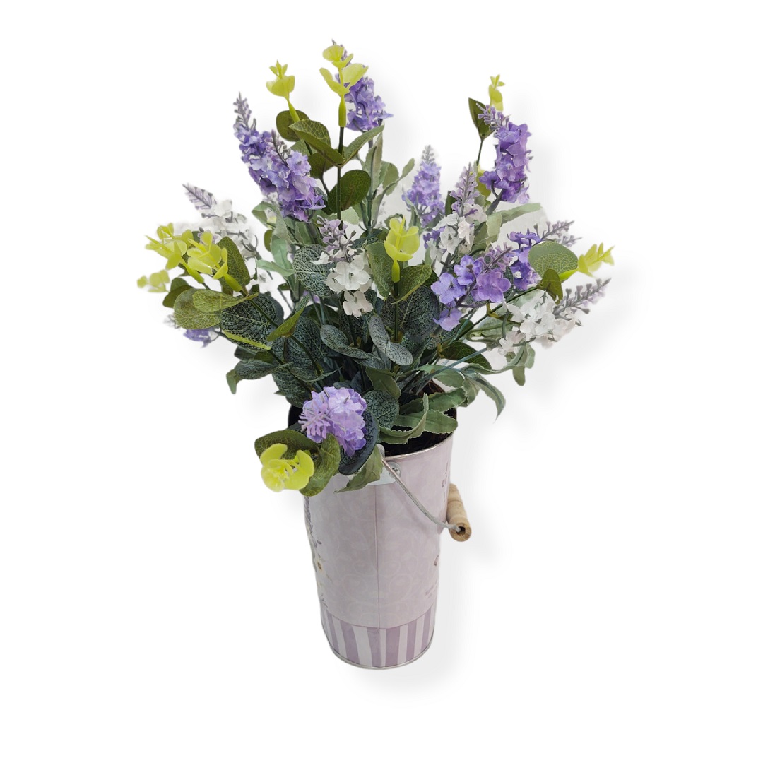 ARRANJO LAVANDA BALDE  40 CM