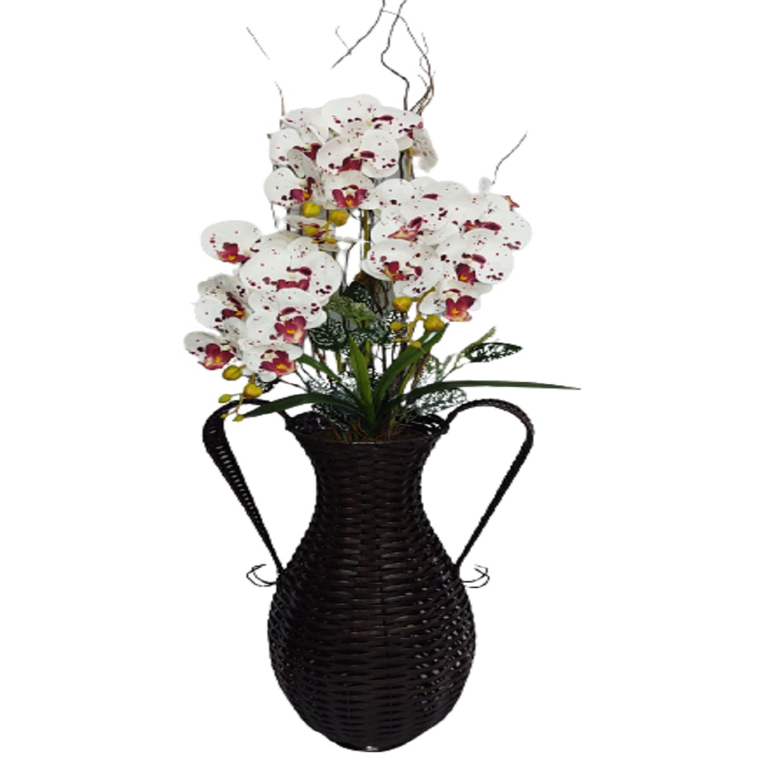 ARRANJO ORQUÍDEA ARTIFICIAL VASO GRANDE PARA SALA